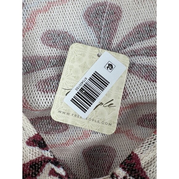 Free People Through‎ the Meadow Top white sand floral sz S - Picture 3 of 9